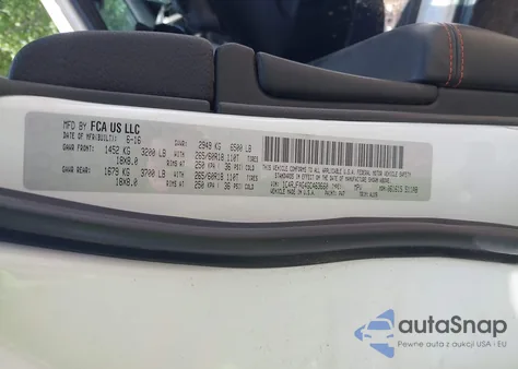 2016 Jeep Grand Cherokee 75Th Anniversary z USA, uszkodzony, nr VIN 1C4RJFAG4GC463660